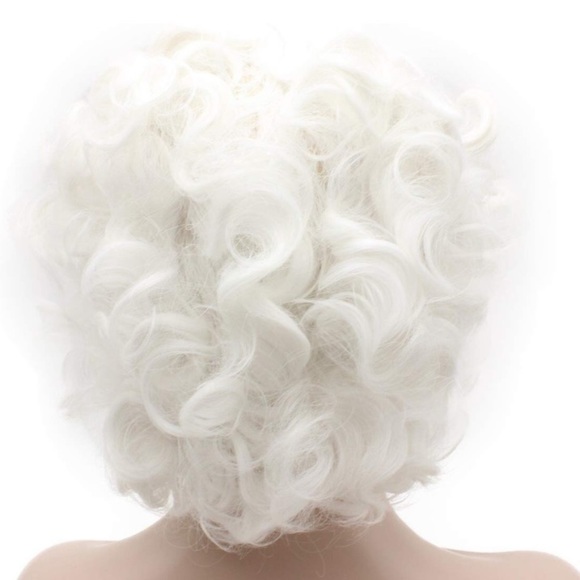 ?MONROE WHITE CURLY LACE FRONT WIG? *NWT*
???